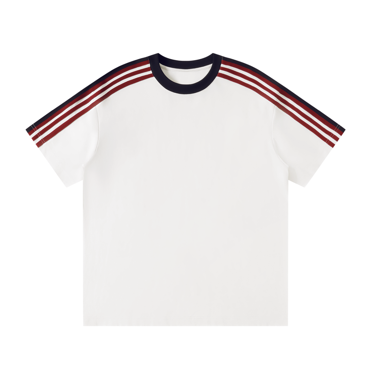 T-shirt Bandes Épaule Original Noir — Streetwear Casual Belge