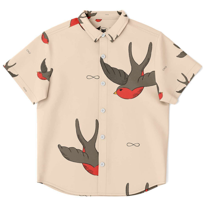 Chemise Garçon Originale Hirondelle Manches Courtes