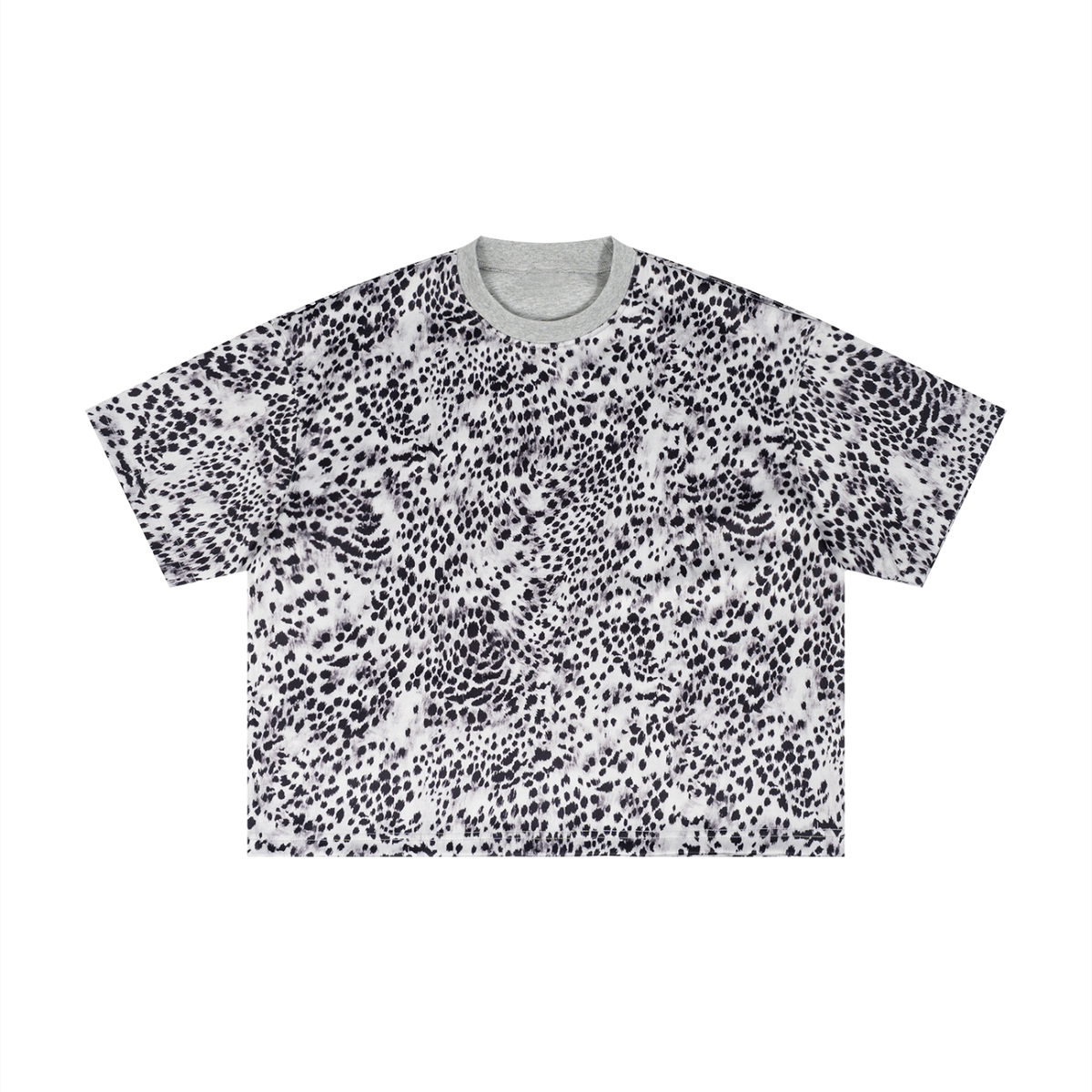 T-shirt Boxy Motif Léopard Noir — Streetwear Belge