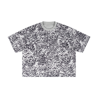 T-shirt Boxy Motif Léopard Noir — Streetwear Belge