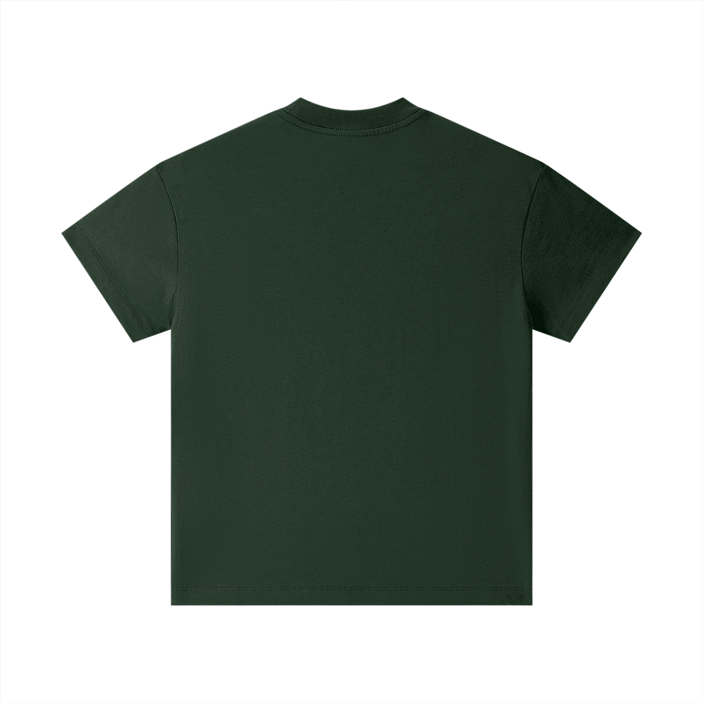 Dos uni du t-shirt enfant Skate Dragon en vert foncé, col rond et manches courtes