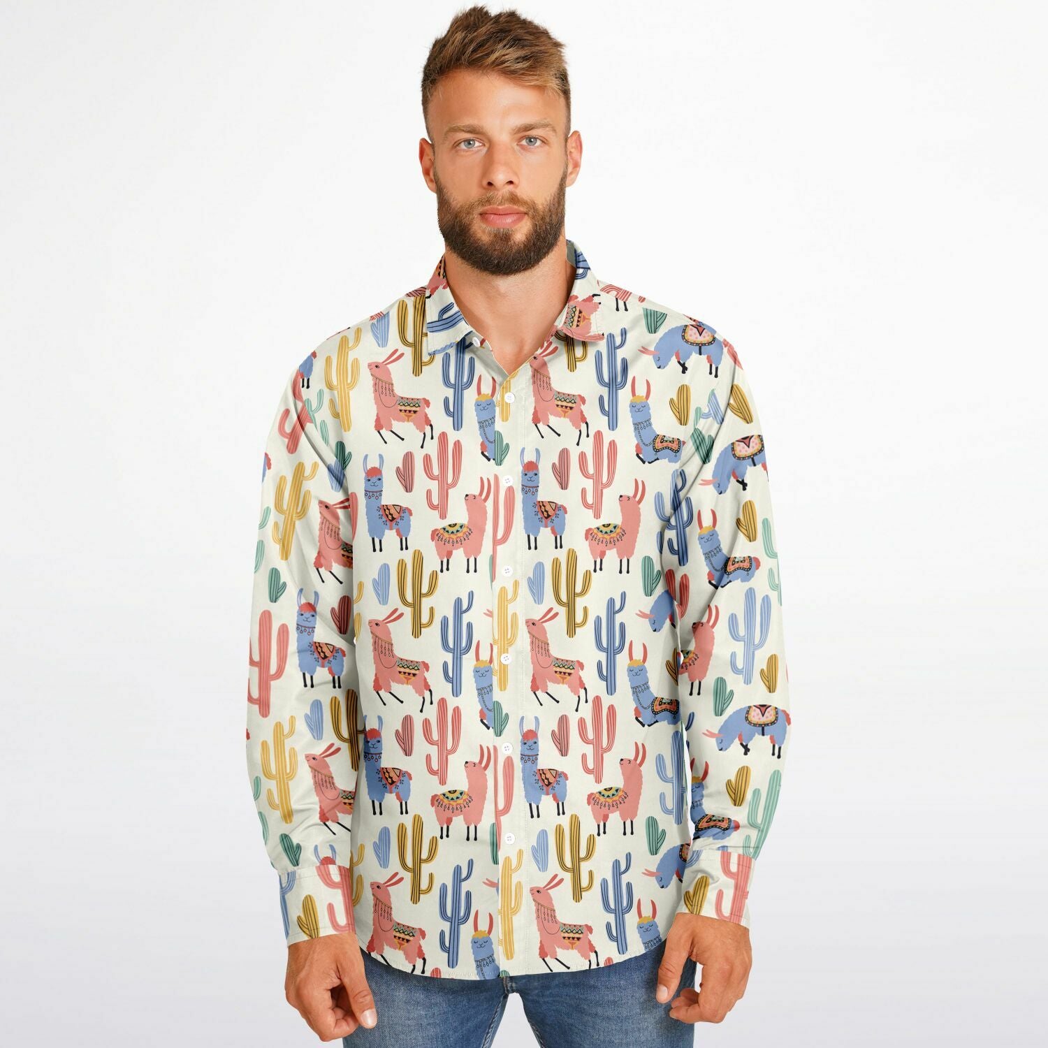 vêtement homme à motif lamas