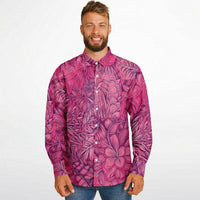 mode masculine chemise fleurs rose
