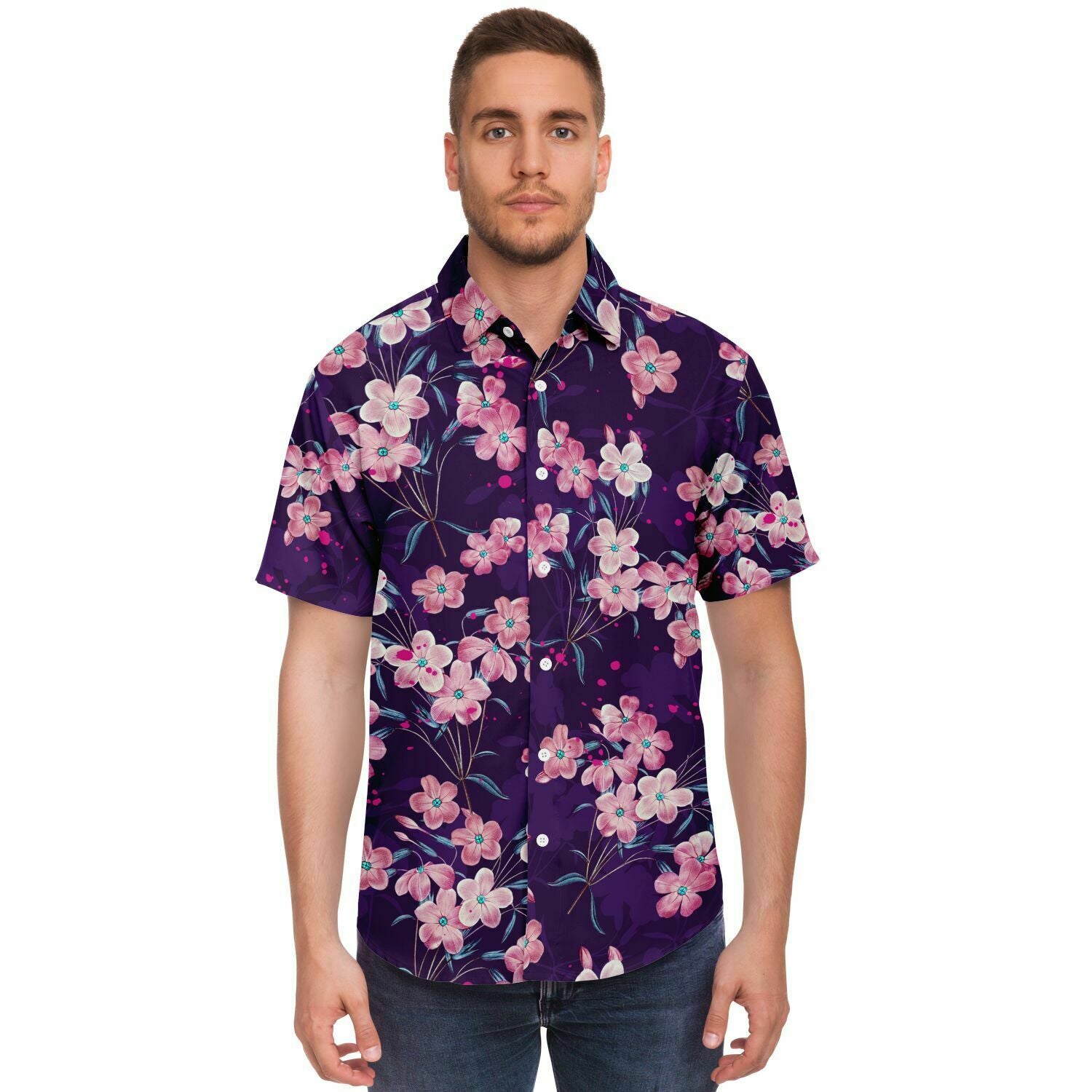 chemise à motifs floraux pour homme