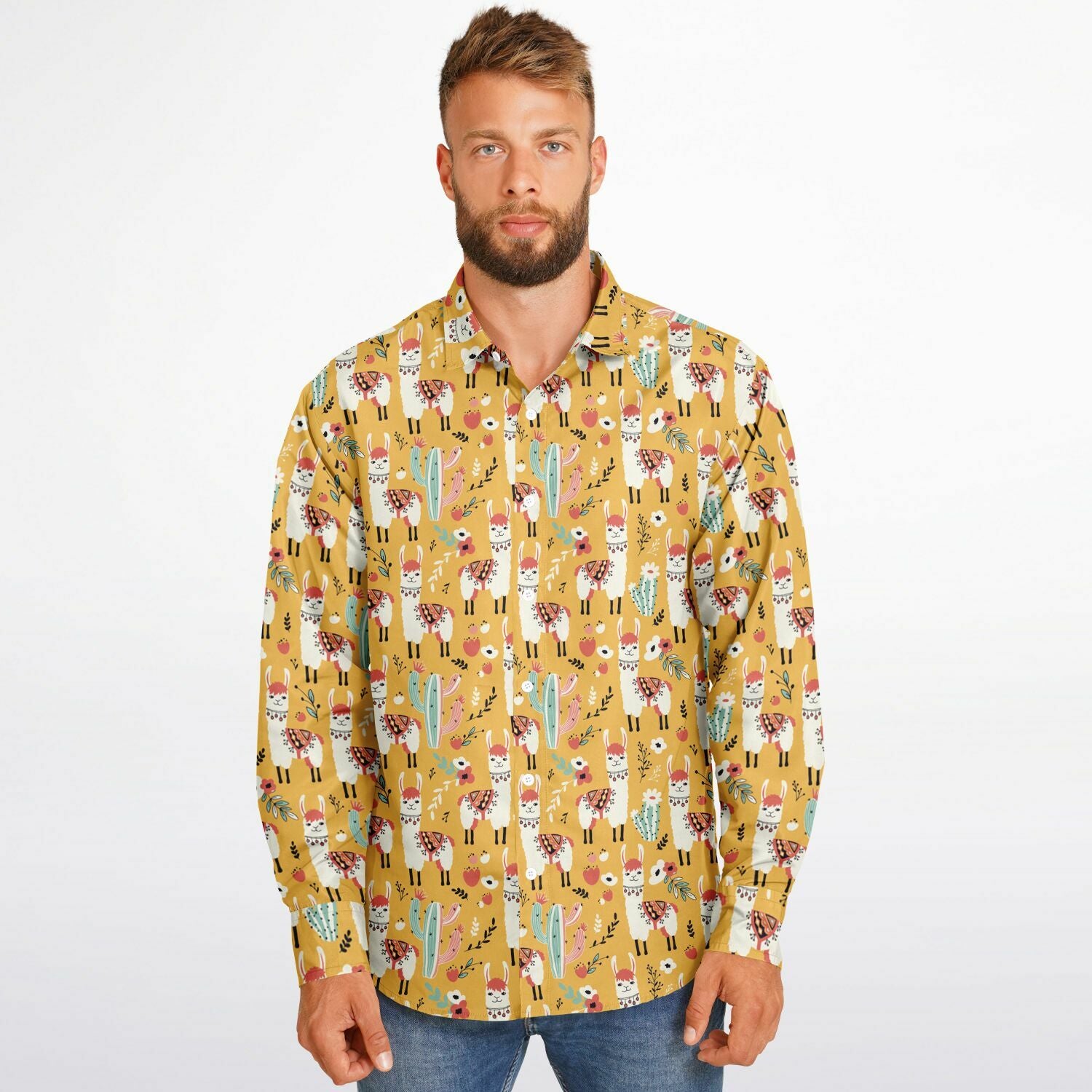 vêtement homme jaune avec motif animal