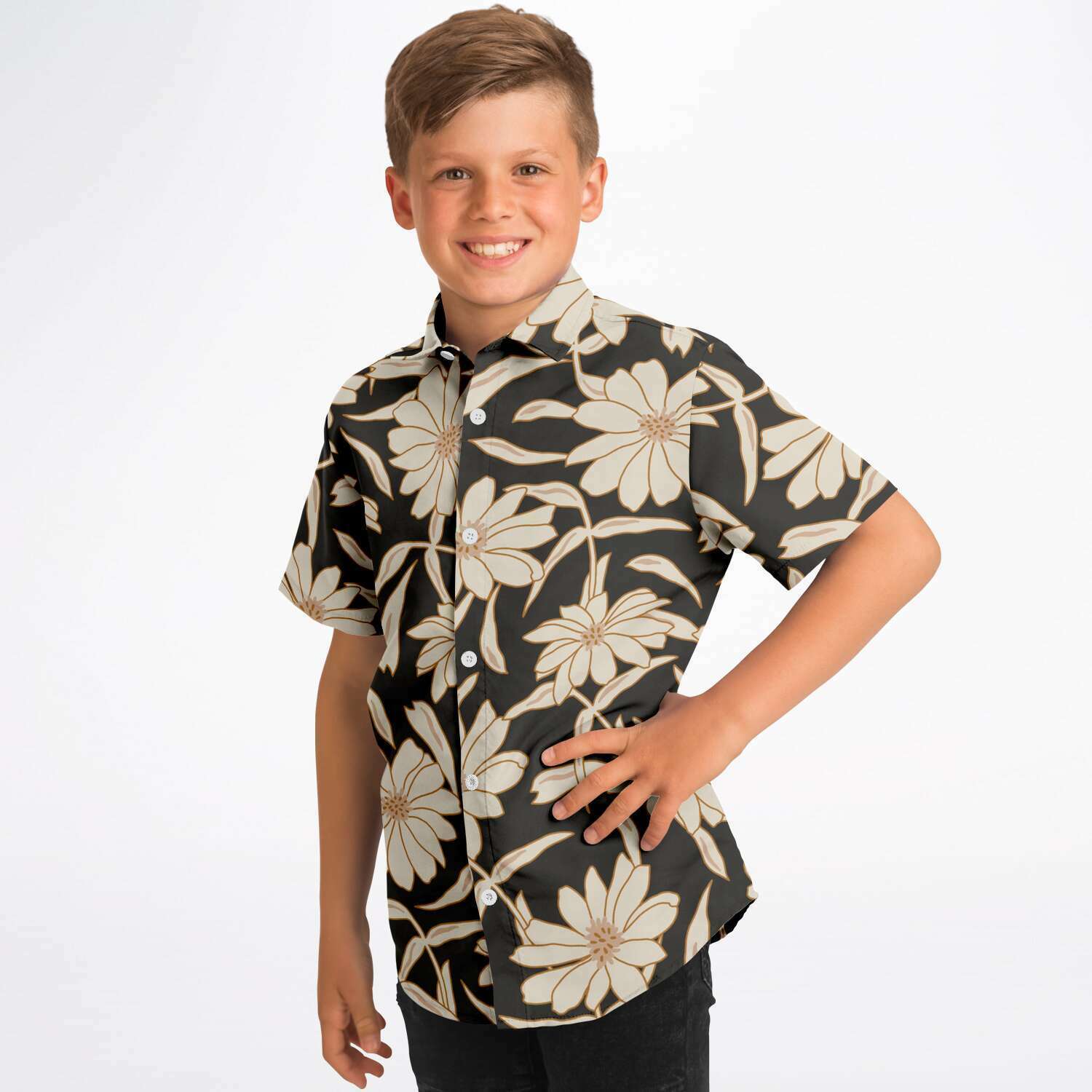 chemise légère garçon originale à manches courtes