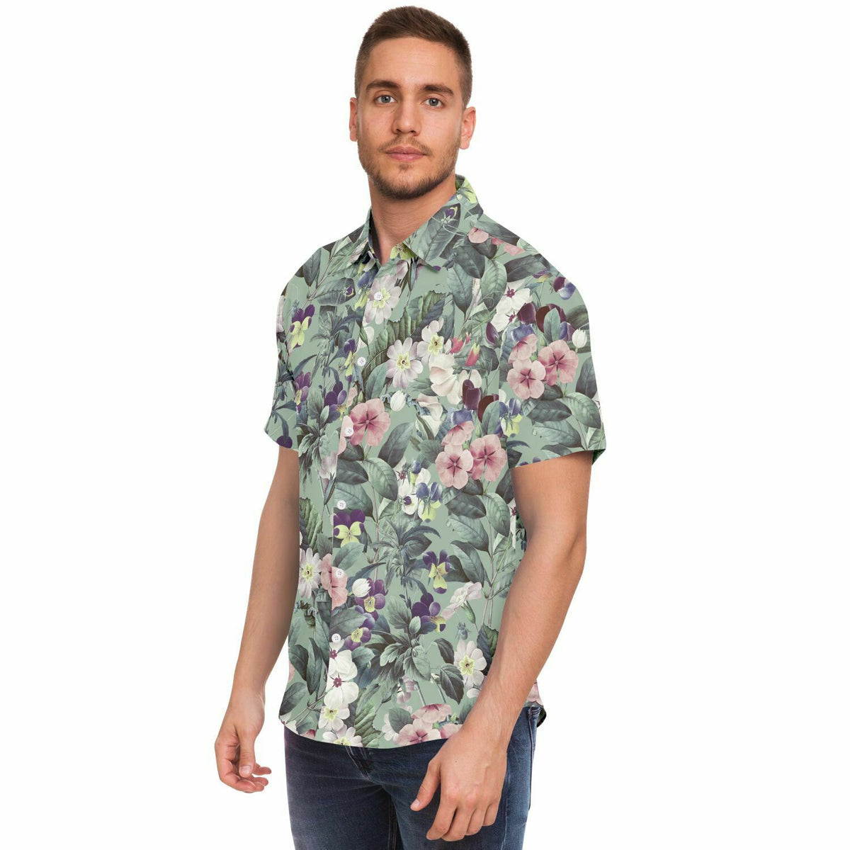 chemise d'été homme à fleurs