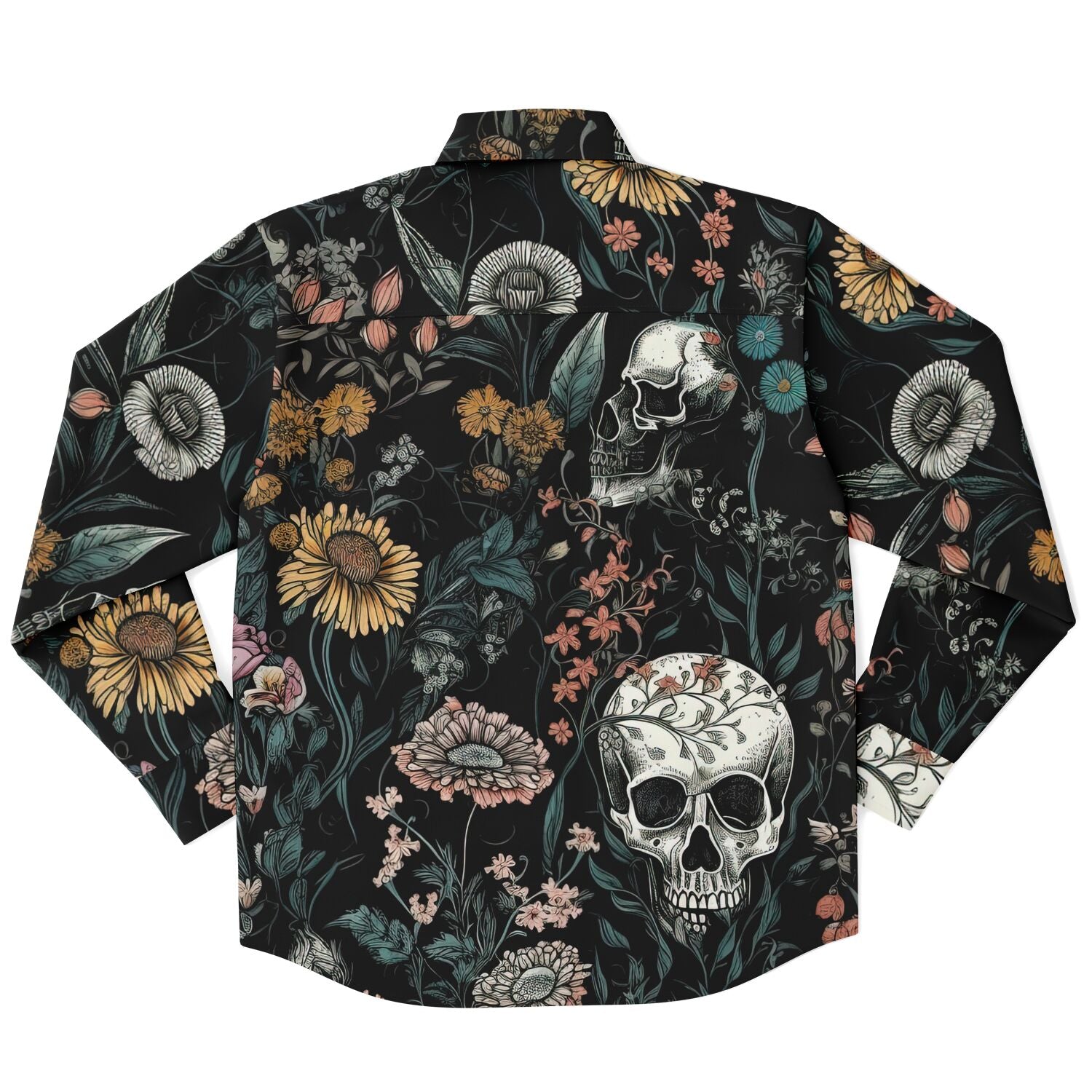 vêtement masculin têtes de mort et fleurs