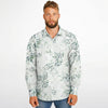 CHEMISE HOMME originale blanche  à fleurs - MANCHES LONGUES