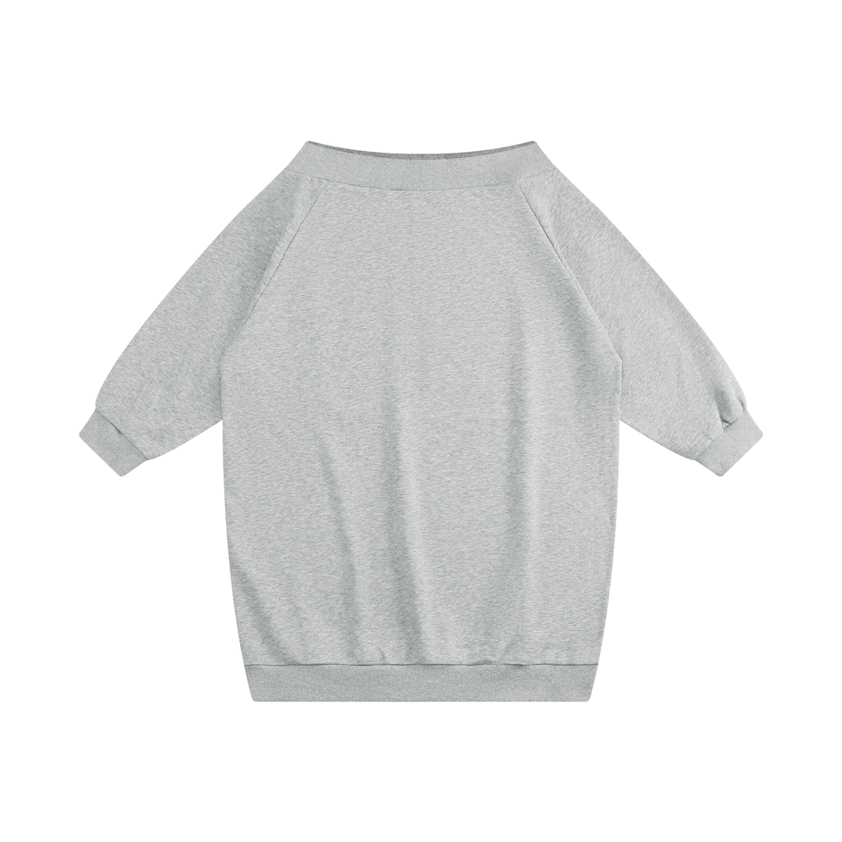Robe sweat épaules dénudées femme gris chiné, vue de face