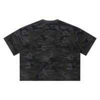 T-shirt Boxy Motif Camouflage Kaki — Streetwear Belge