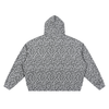 Unisex Leopard Print Waffle Full Zip Hoodie