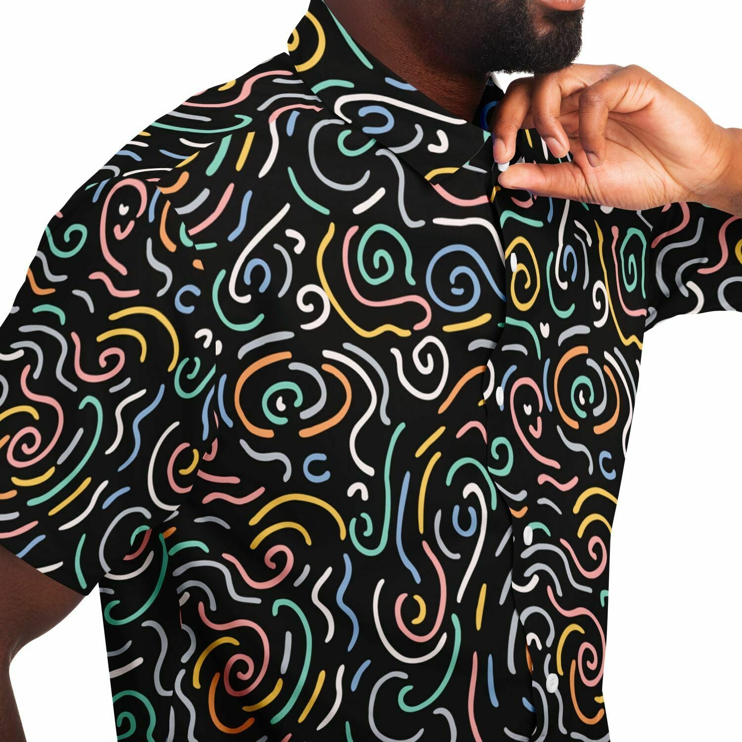 Short Sleeve Button Down Shirt - AOP copy