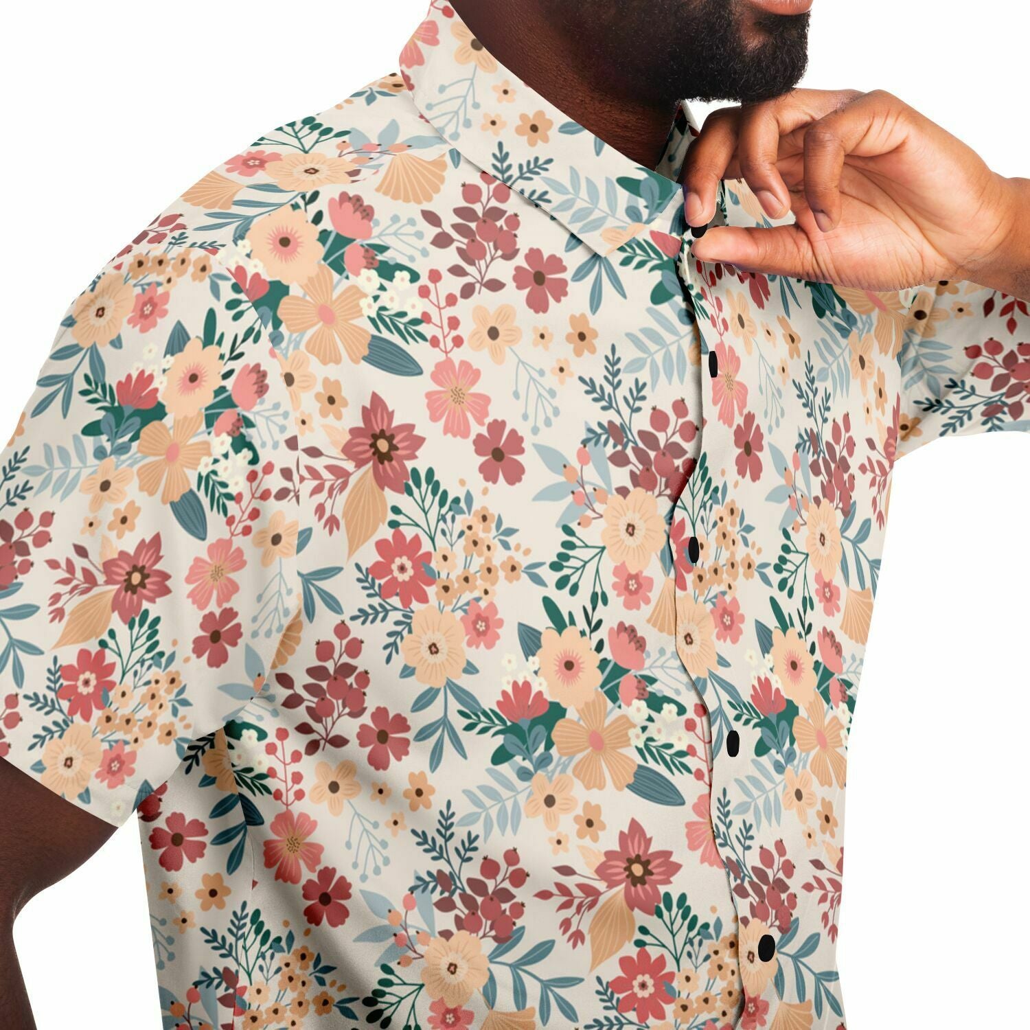 vêtement homme à motifs floraux
