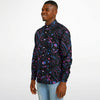 chemise de mode homme noire et mauve