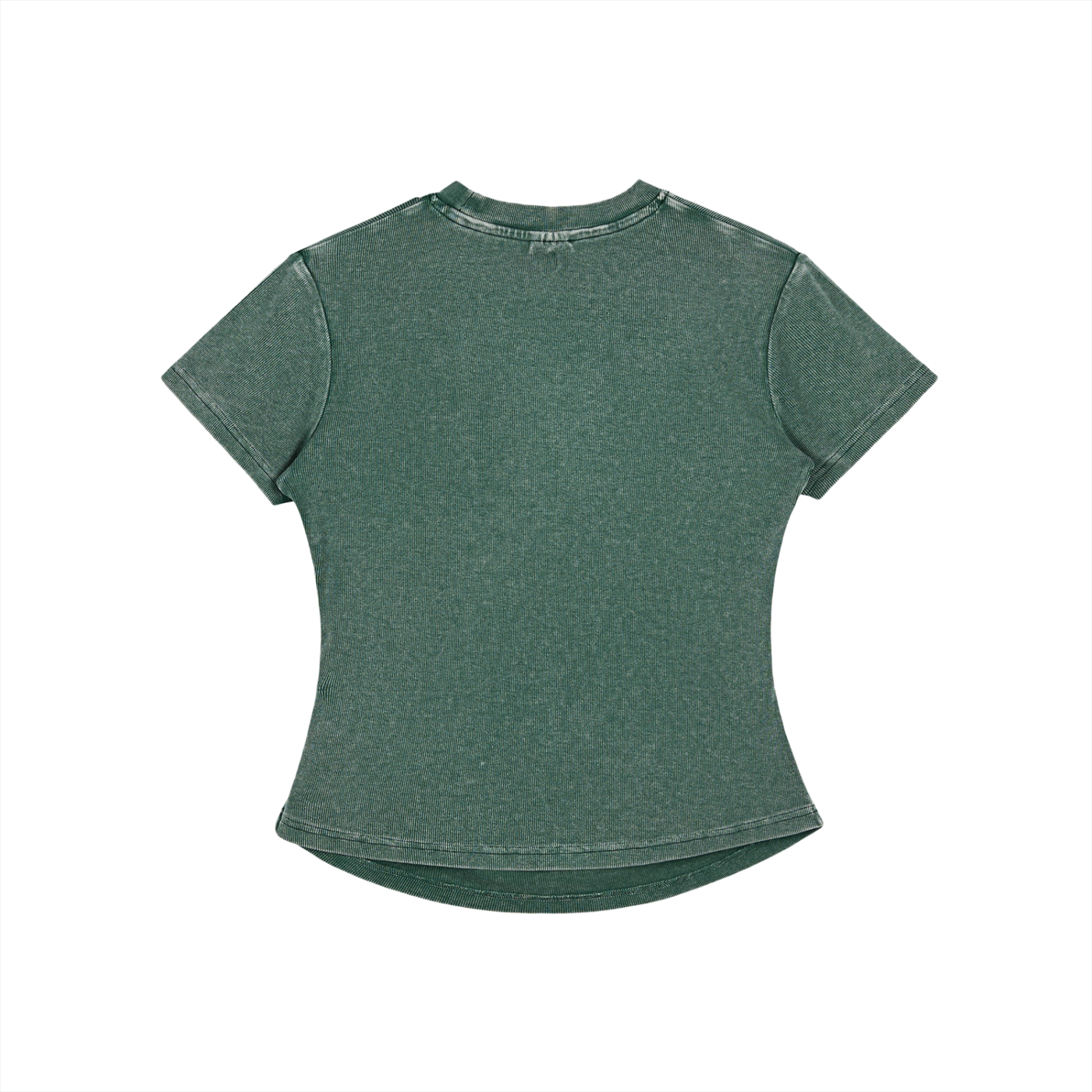 Packshot dos du t-shirt ajusté délavé original femme vert délavé