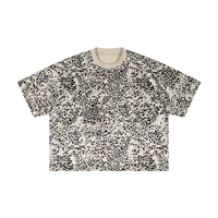 T-shirt Boxy Motif Léopard Noir — Streetwear Belge