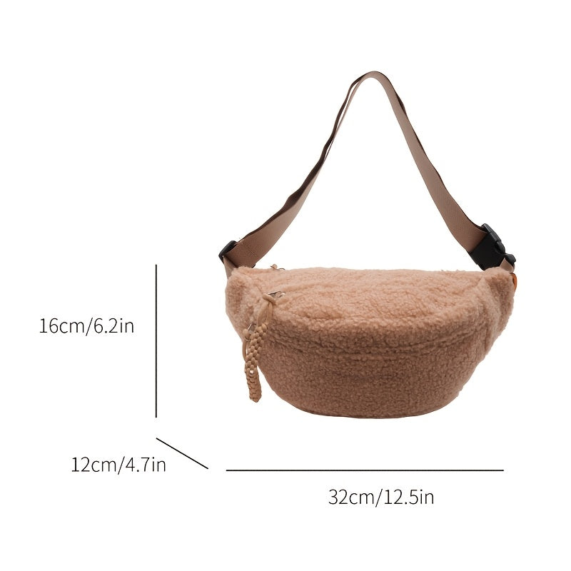 Sac banane moumoute beige effet fourrure – vue 5