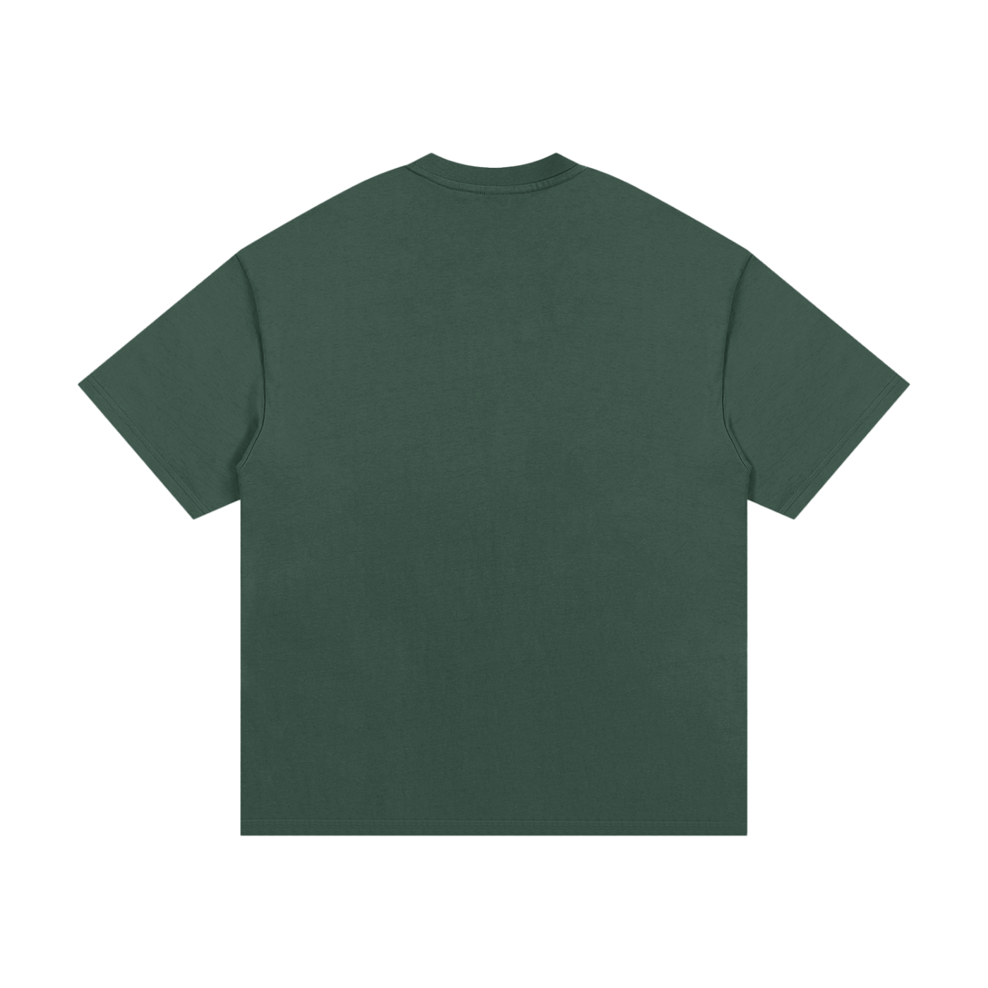 Dos uni du t-shirt oversized vert foncé Impact The World Radically - jersey coton épais non imprimé