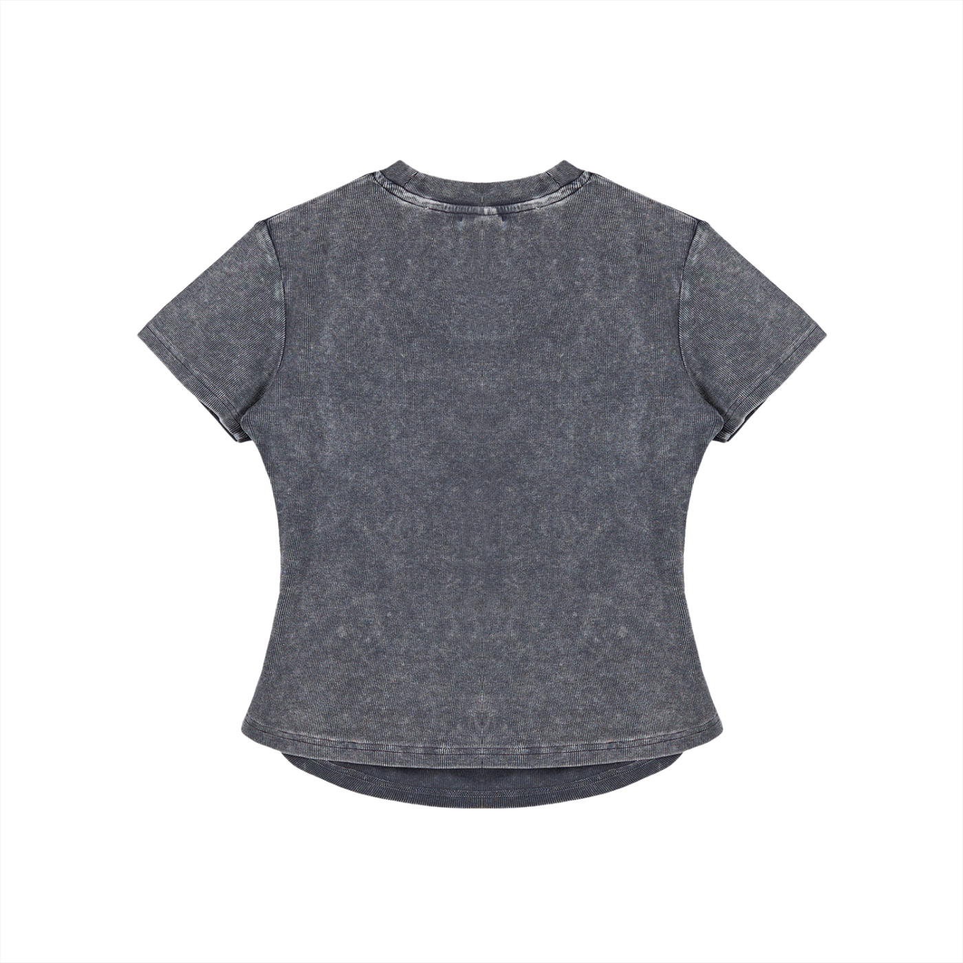 Packshot dos du t-shirt ajusté délavé original femme gris délavé