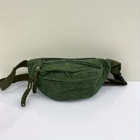 Sac banane velours brun – vue 3