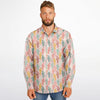 Chemise Homme rose pale à cactus - Manches Longues