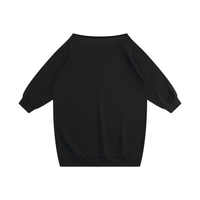 Robe sweat épaules dénudées femme noir, vue de face