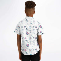 Chemise garçon originale astronaute manches courtes