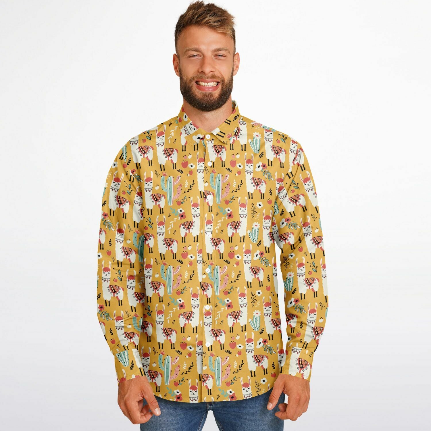 chemise décontractée jaune pour homme