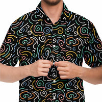 chemise à motifs homme manches courtes
