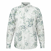 CHEMISE HOMME originale blanche  à fleurs - MANCHES LONGUES
