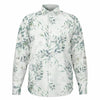 CHEMISE HOMME originale blanche  à fleurs - MANCHES LONGUES