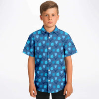 chemise en coton garçon bleu ciel