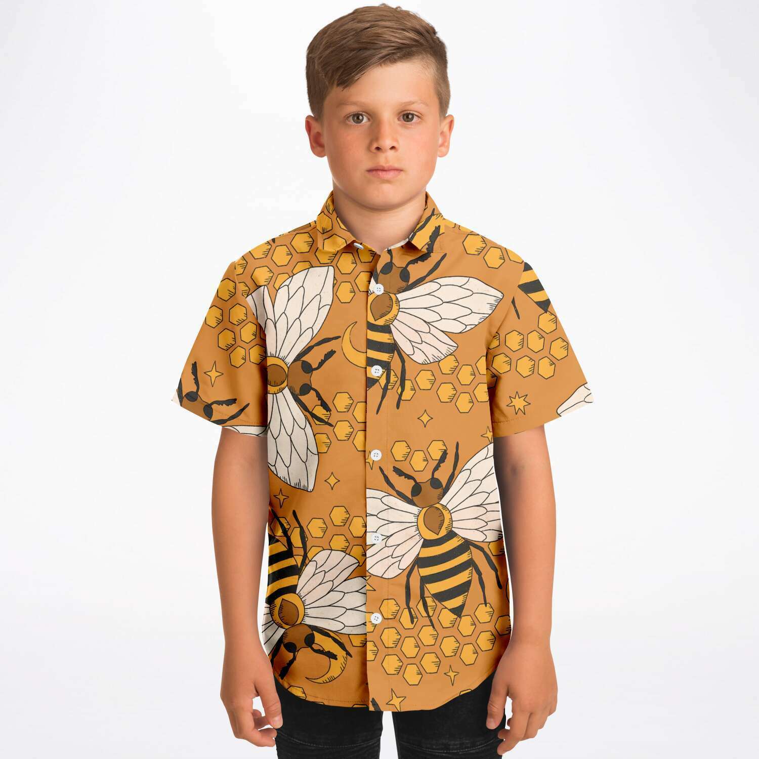 chemise originale pour garçon motifs abeilles