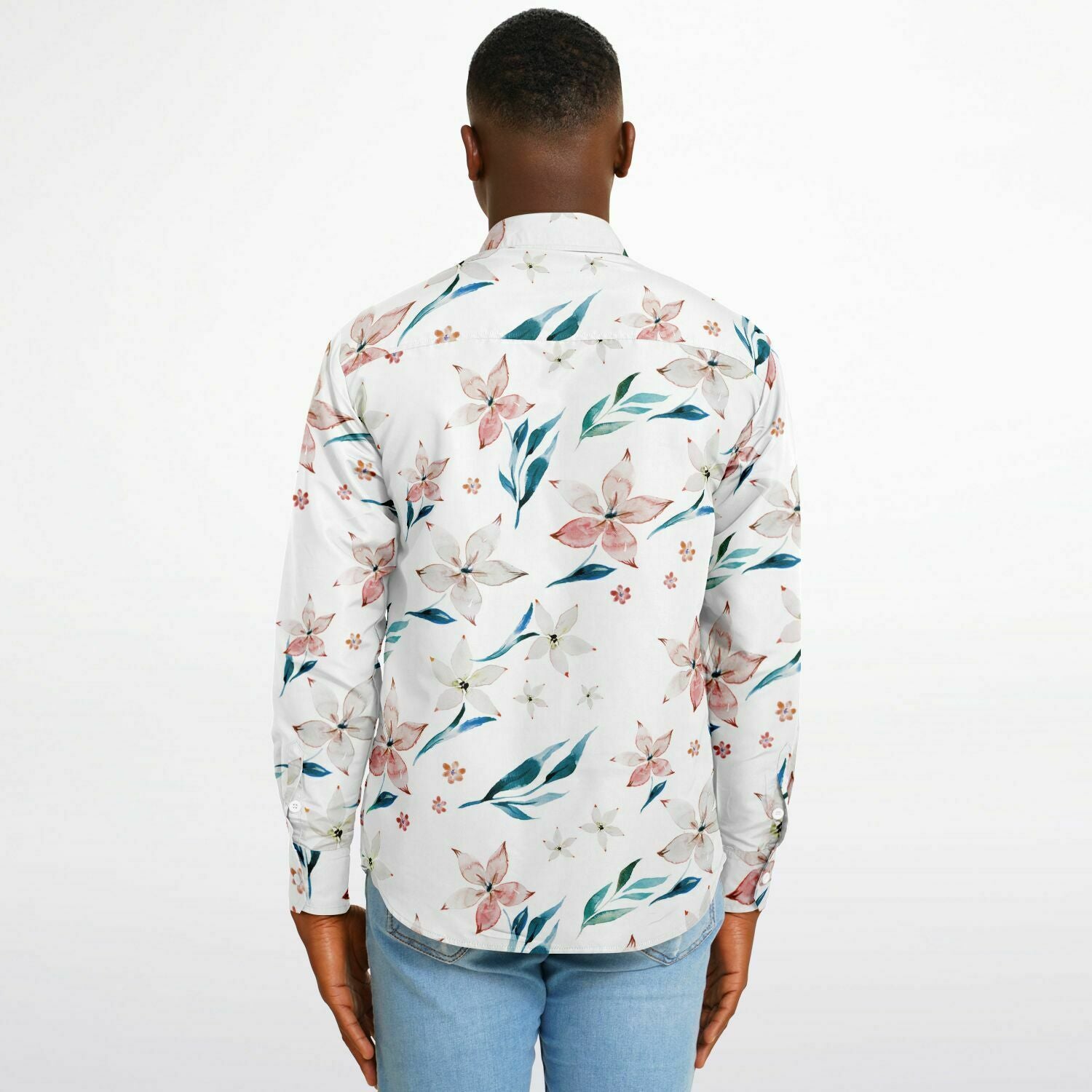 CHEMISE HOMME originale stye floral MANCHES LONGUES