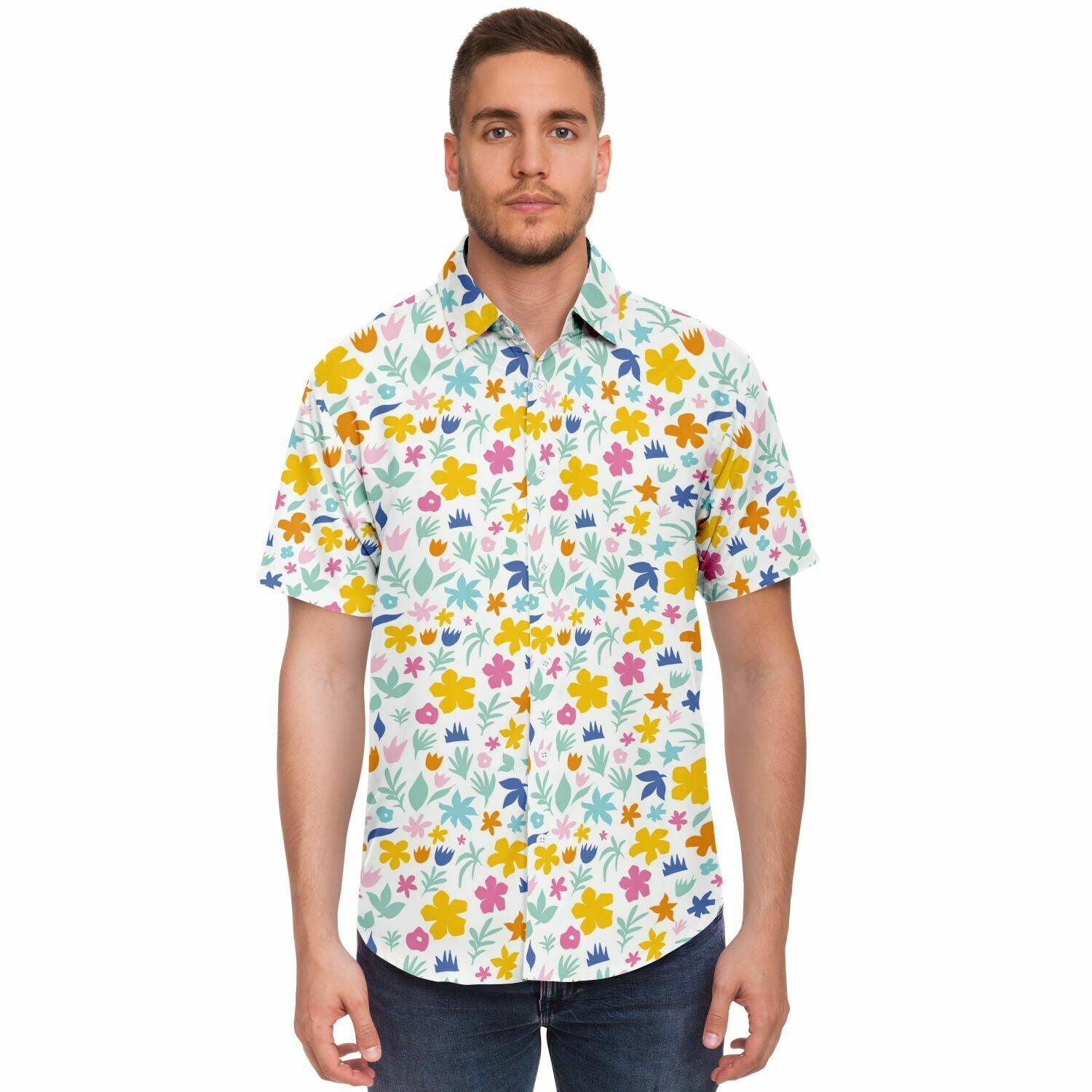 mode masculine chemise à fleurs