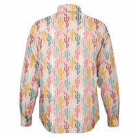 chemise rose pale pour homme motif cactus
