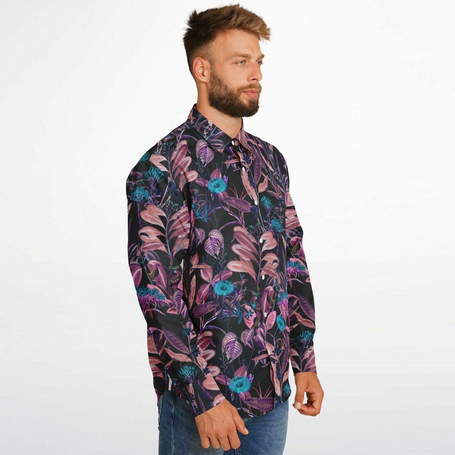 vêtement masculin chemise noir et bleu