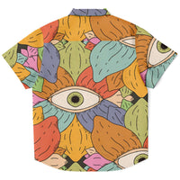 chemise courte garçon design abstract beige