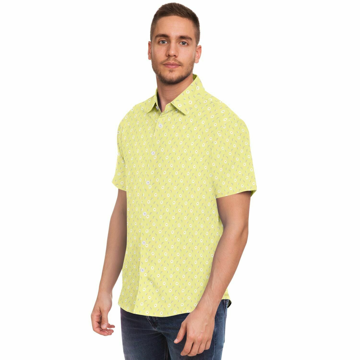 chemise décontractée homme à fleurs