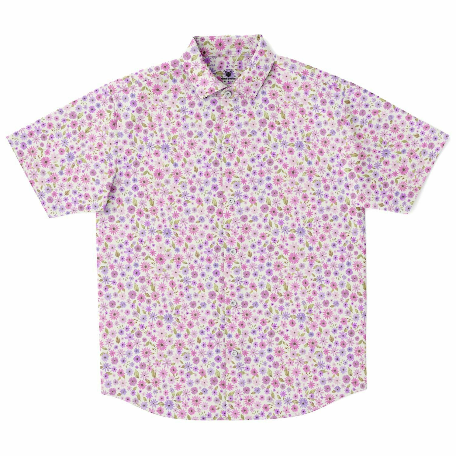 Chemise homme manches courtes à fleurs
