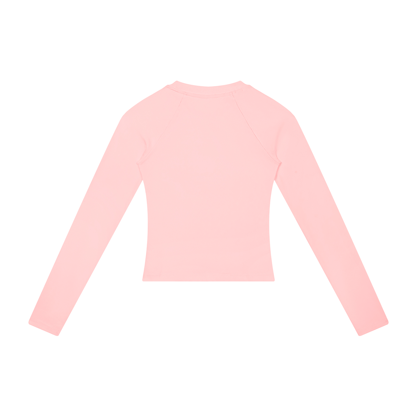 Packshot dos du t-shirt manches longues original femme rose
