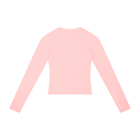 Packshot dos du t-shirt manches longues original femme rose