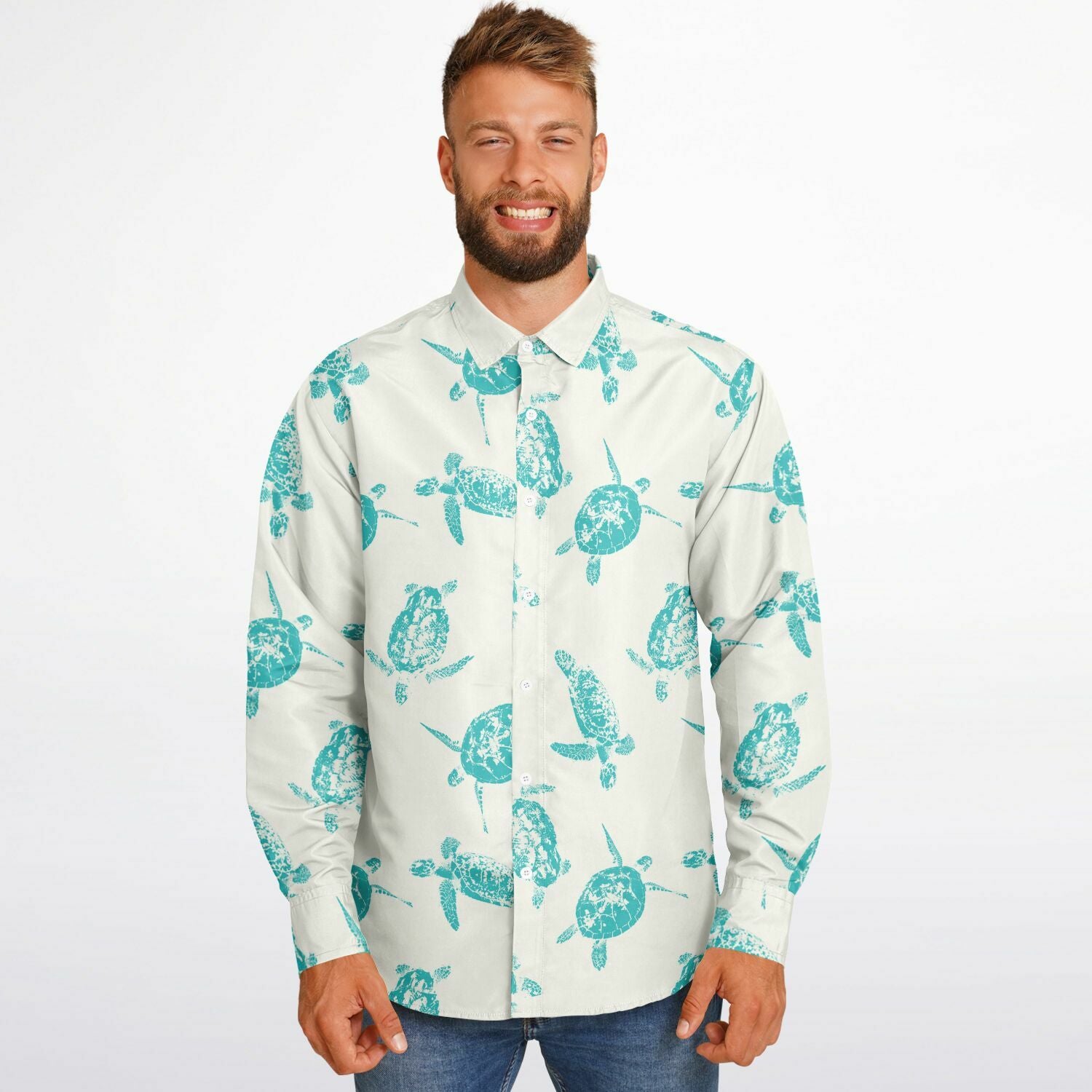 vêtement homme chemise blanche à tortues