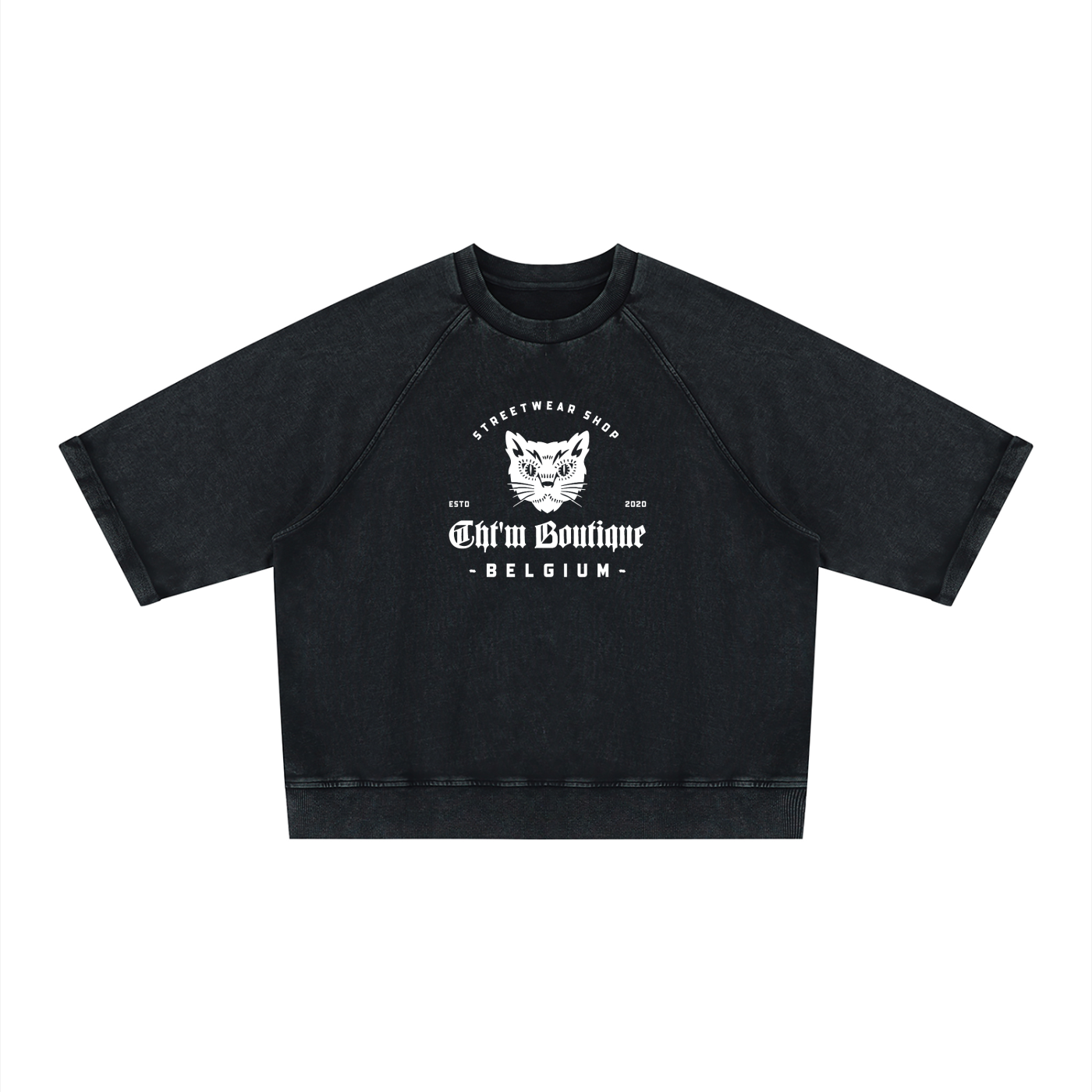 Unisex Vintage Wash Boxy Short Sleeve Sweatshirt