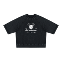 Unisex Vintage Wash Boxy Short Sleeve Sweatshirt