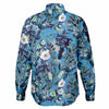 chemise élégante homme bleue à fleurs