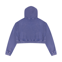 Dos du hoodie crop top femme effet minéral violet