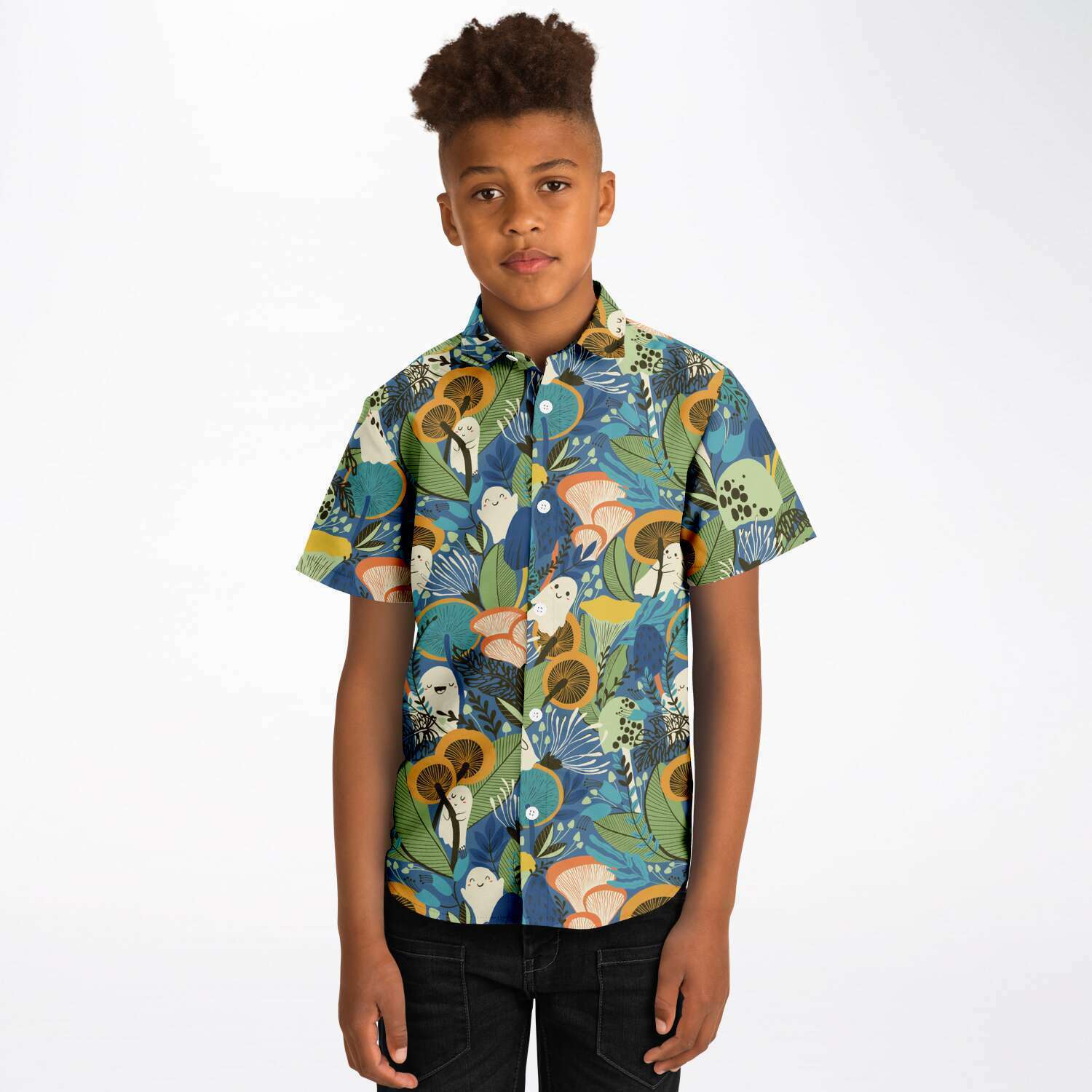 chemise garçon imprimé savane