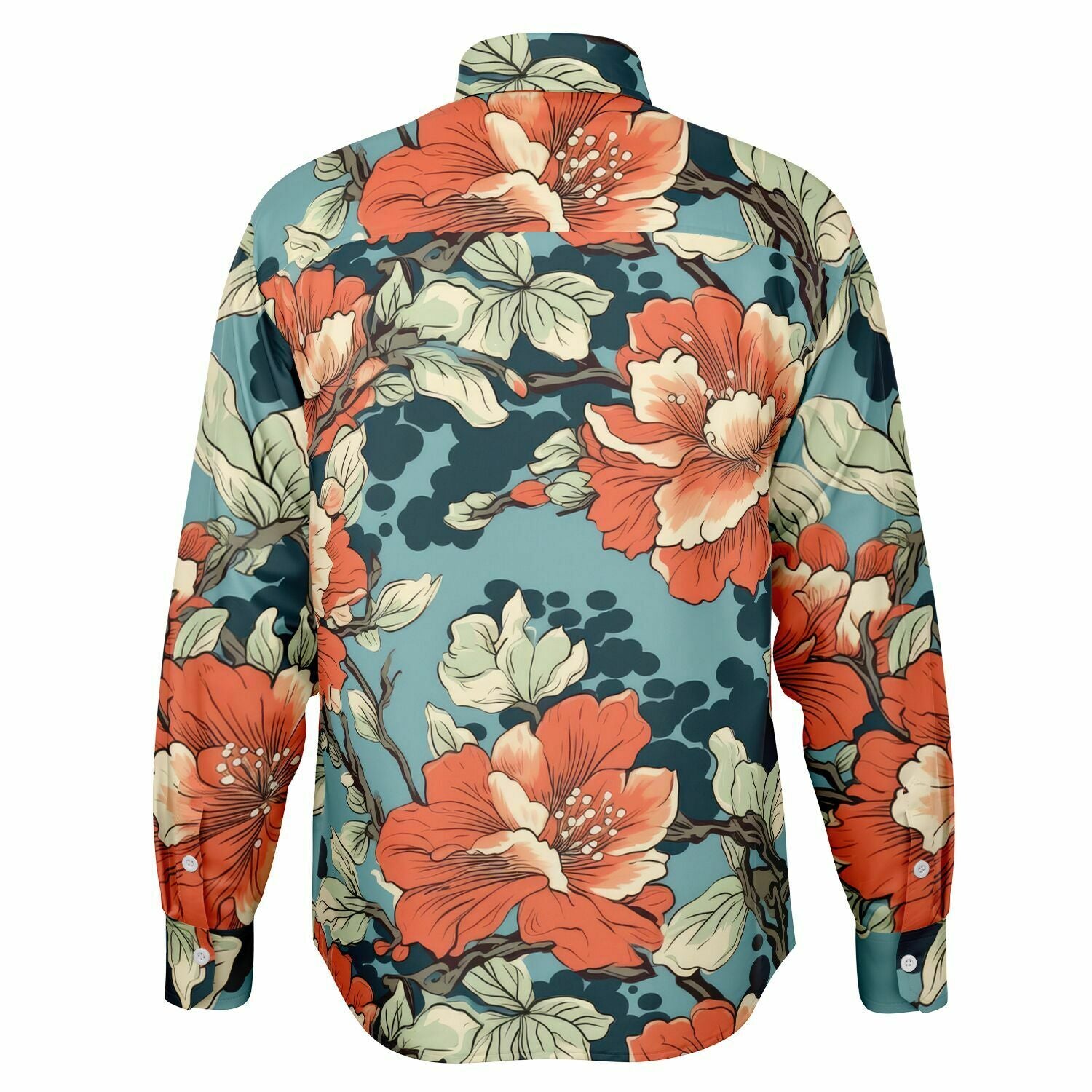 chemise homme motif fleuri hawaïen